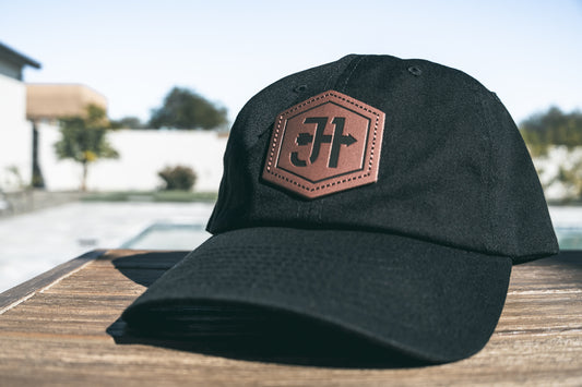 JH71 Adjustable Strap Hat - Black